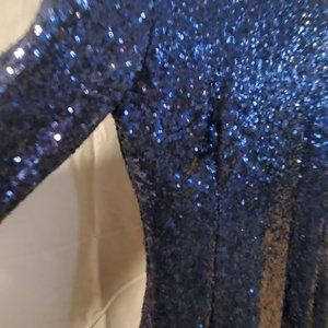 Blue Sequin Cocktail or Dance dress Lulu's size L
